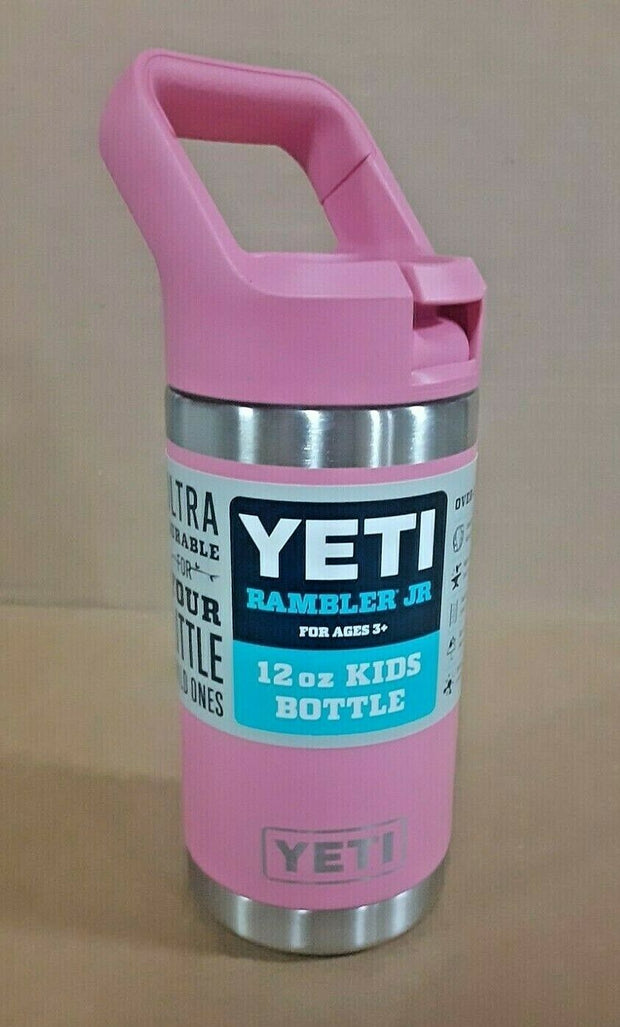 YETI Rambler Jr. 12 oz Kids Bottle with Straw Cap Harbor Pink